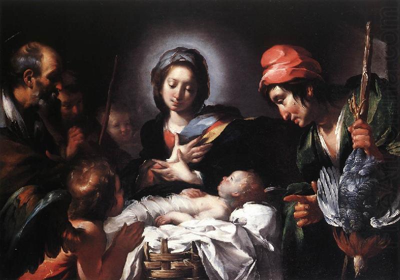 STROZZI, Bernardo Adoration of the Shepherds ar china oil painting image